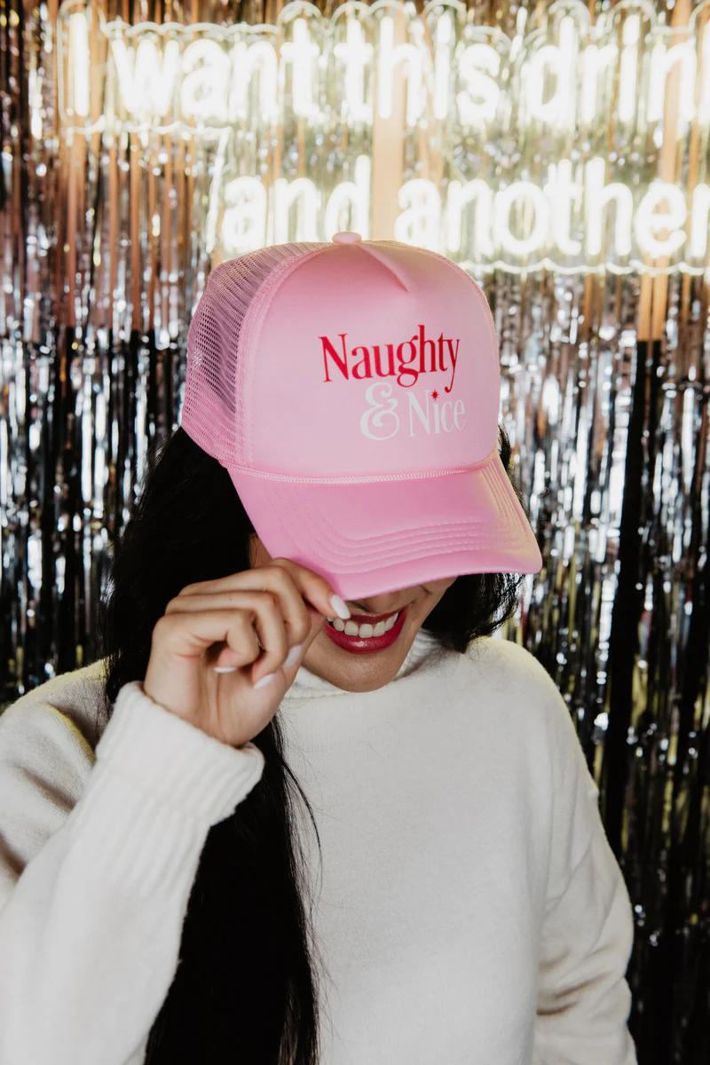 Naughty & Nice Foam Trucker Women's Hat - Image 6