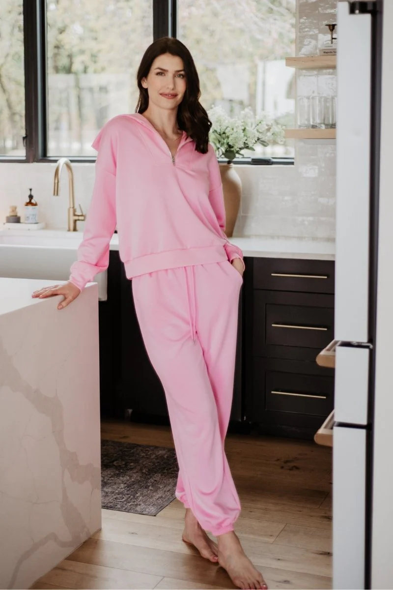 Pink Relaxed Fit Lounge Set