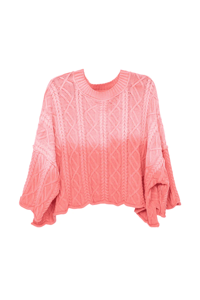 Pink Slouchy Lightweight Knit Sweater - Image 5