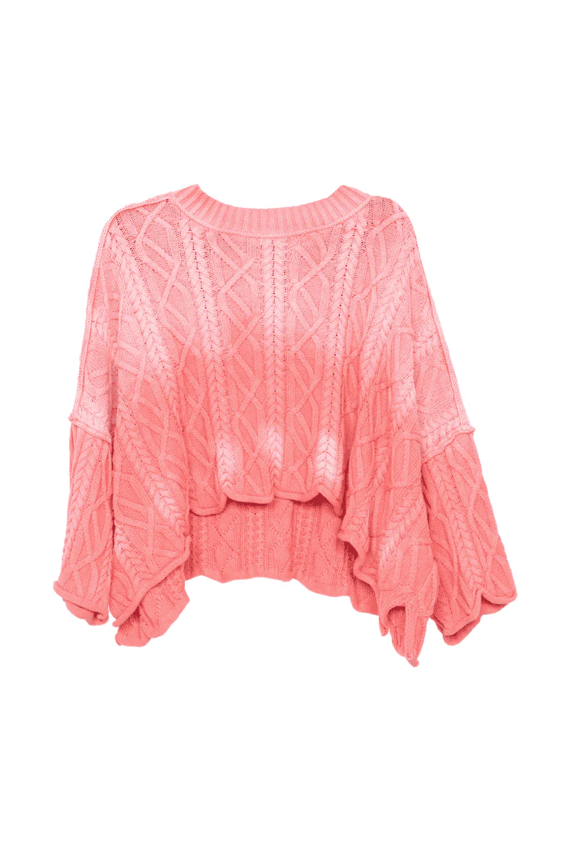 Pink Slouchy Lightweight Knit Sweater - Image 6