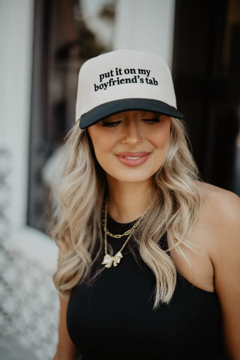 Put It On My Boyfriend's Tab Two-Toned Vintage Hat - Image 6