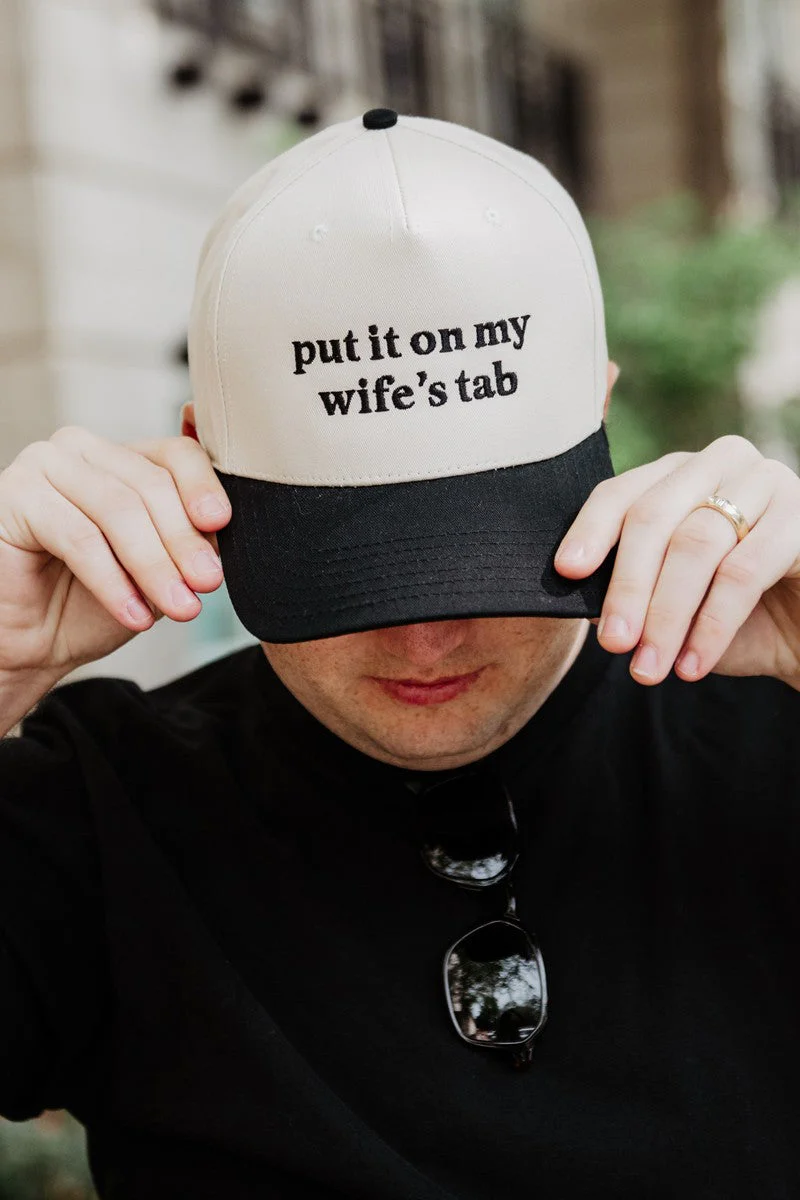 Put It On My Wife's Tab Vintage Trucker Hat