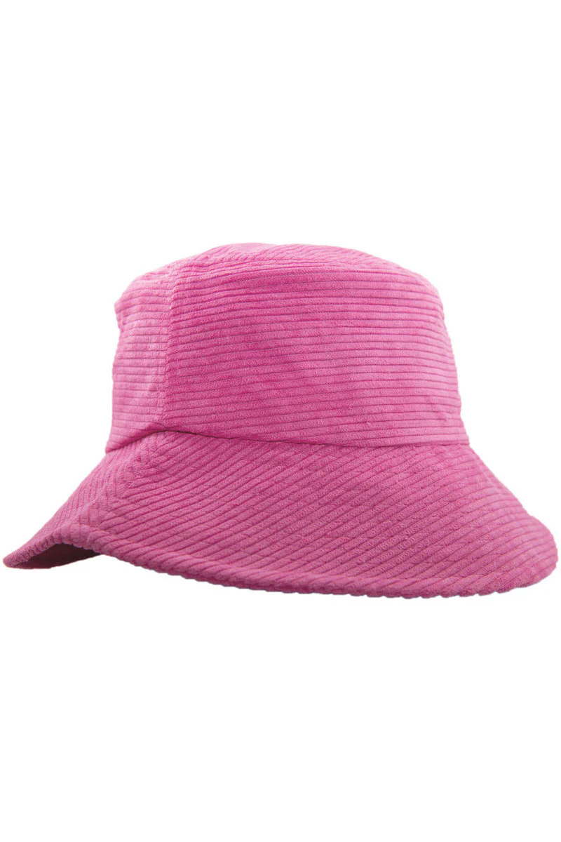 Raspberry Corduroy Bucket Hat - Image 2