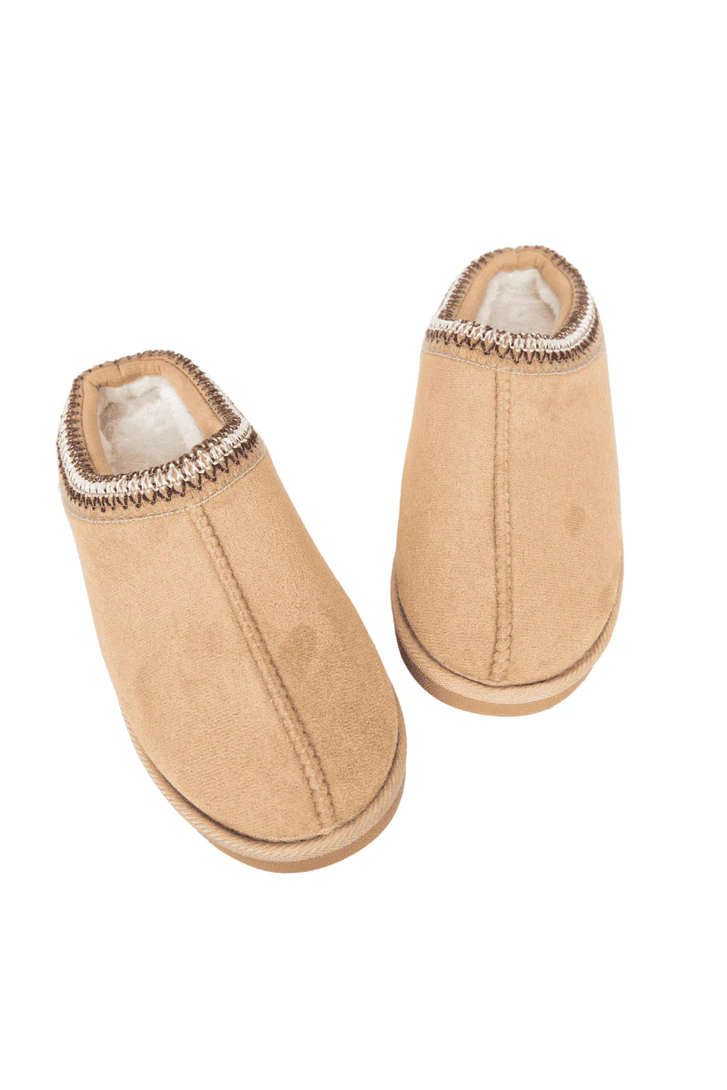 Sand Embroidered Slip-On House Shoes - Image 4