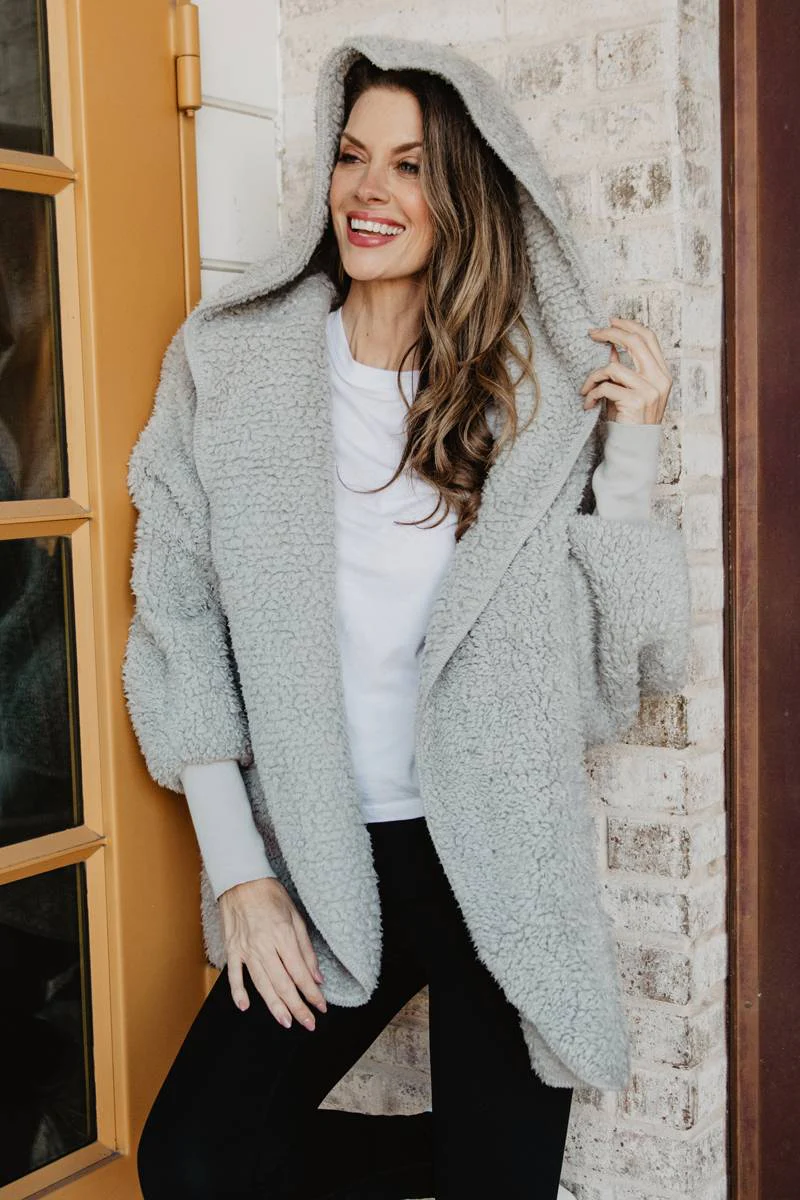 Sherpa Body Wrap/Cardigan for Women Hoodie (7 colors) - Image 3