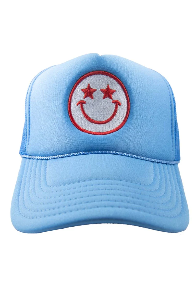Star Eyed Happy Face Foam Women's Trucker Hat - Image 2