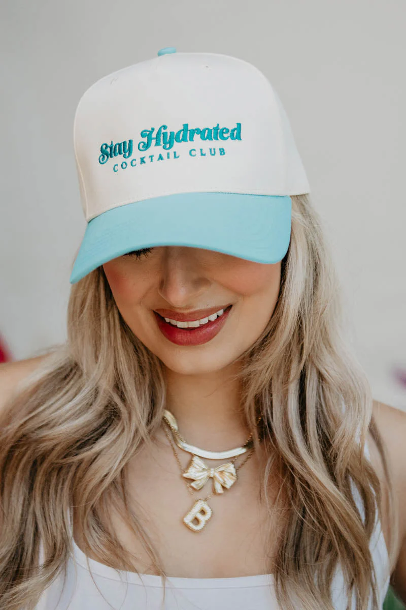 Stay Hydrated Cocktail Club Two-Toned Vintage Hat - Image 2
