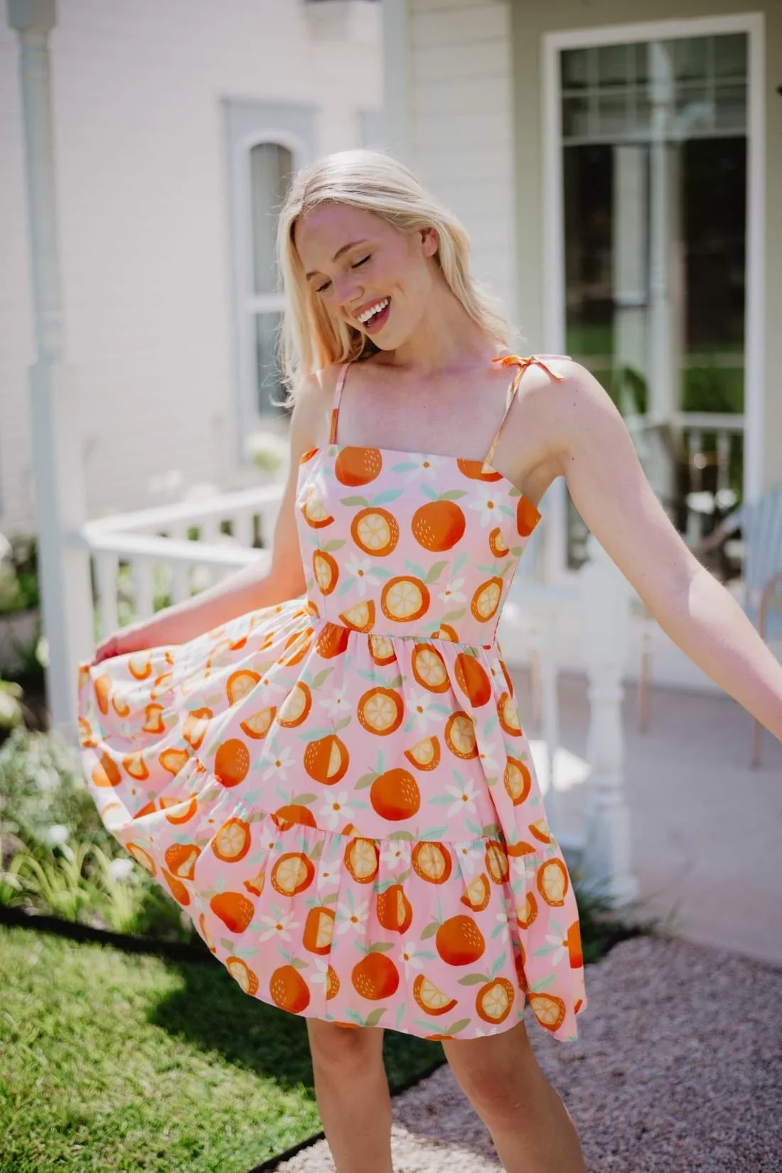 Sweet Oranges Mini Dress for Women