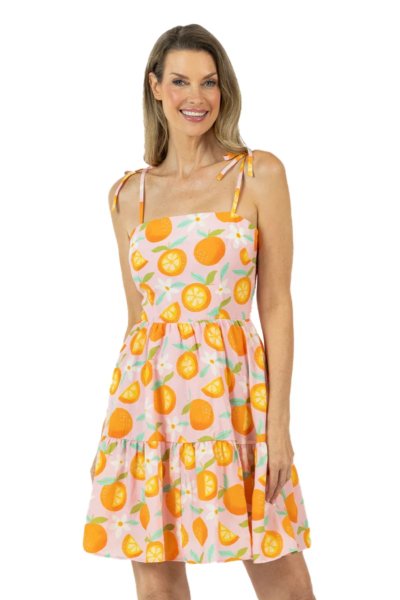 Sweet Oranges Mini Dress for Women - Image 2