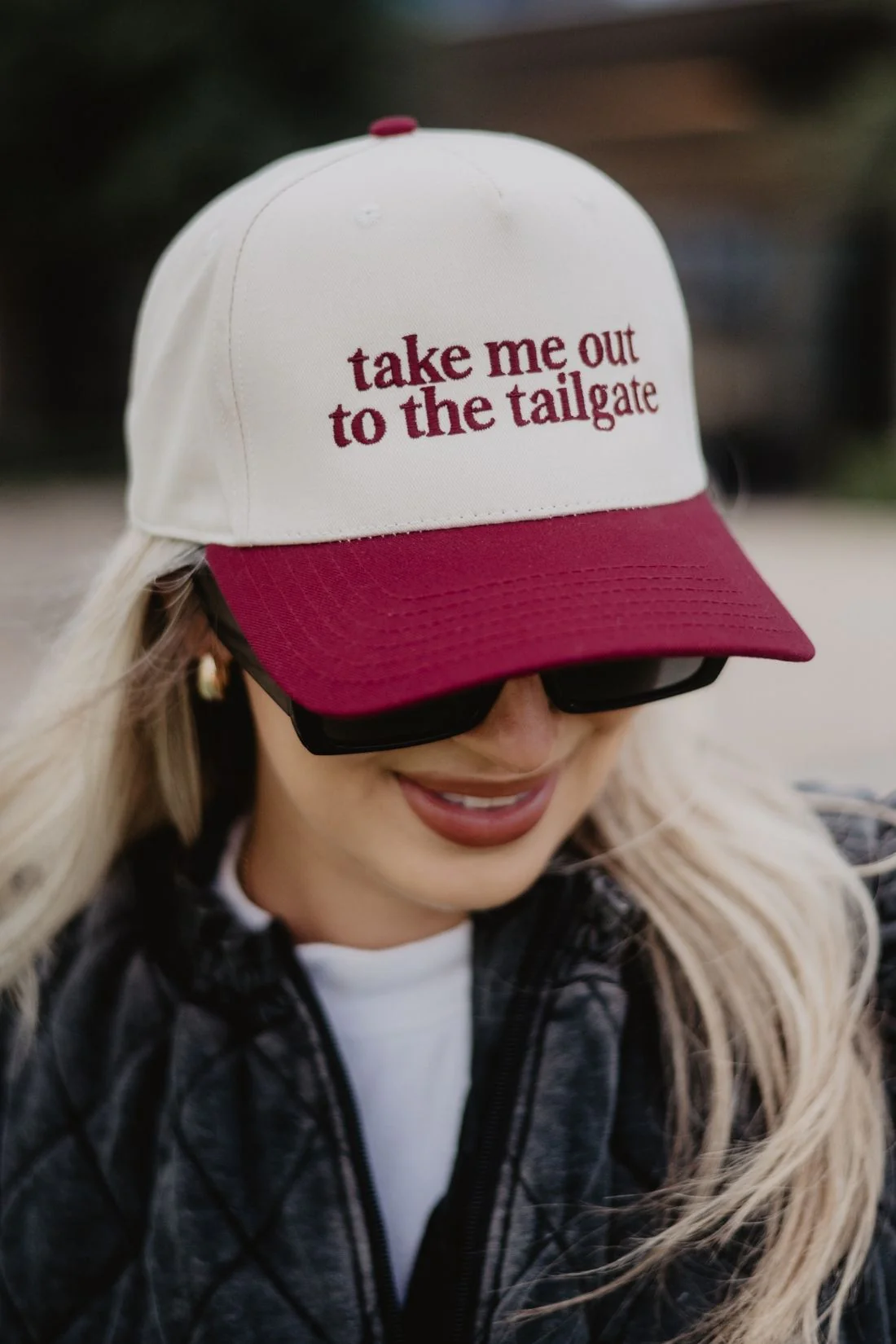 Take Me Out To The Tailgate Two-Toned Hat - Image 7