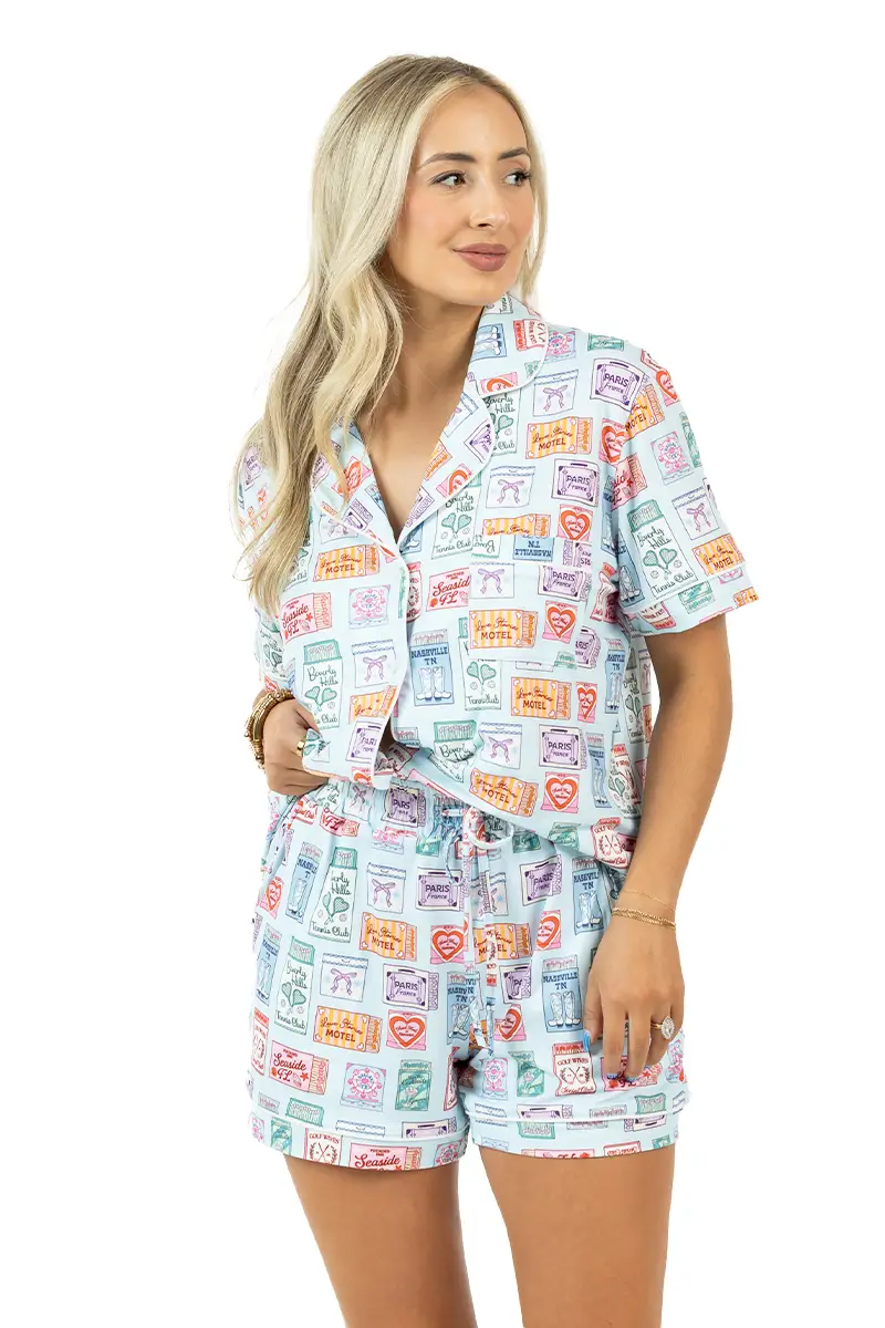 Traveling Matchbook PJ Shorts - Image 7