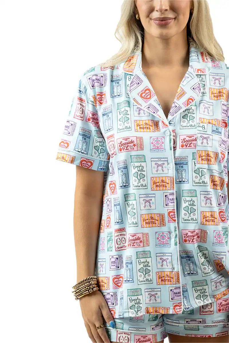Traveling Matchbook PJ Shorts - Image 8