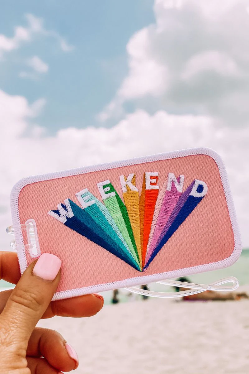 Weekend Rainbow Luggage Tags - Image 4