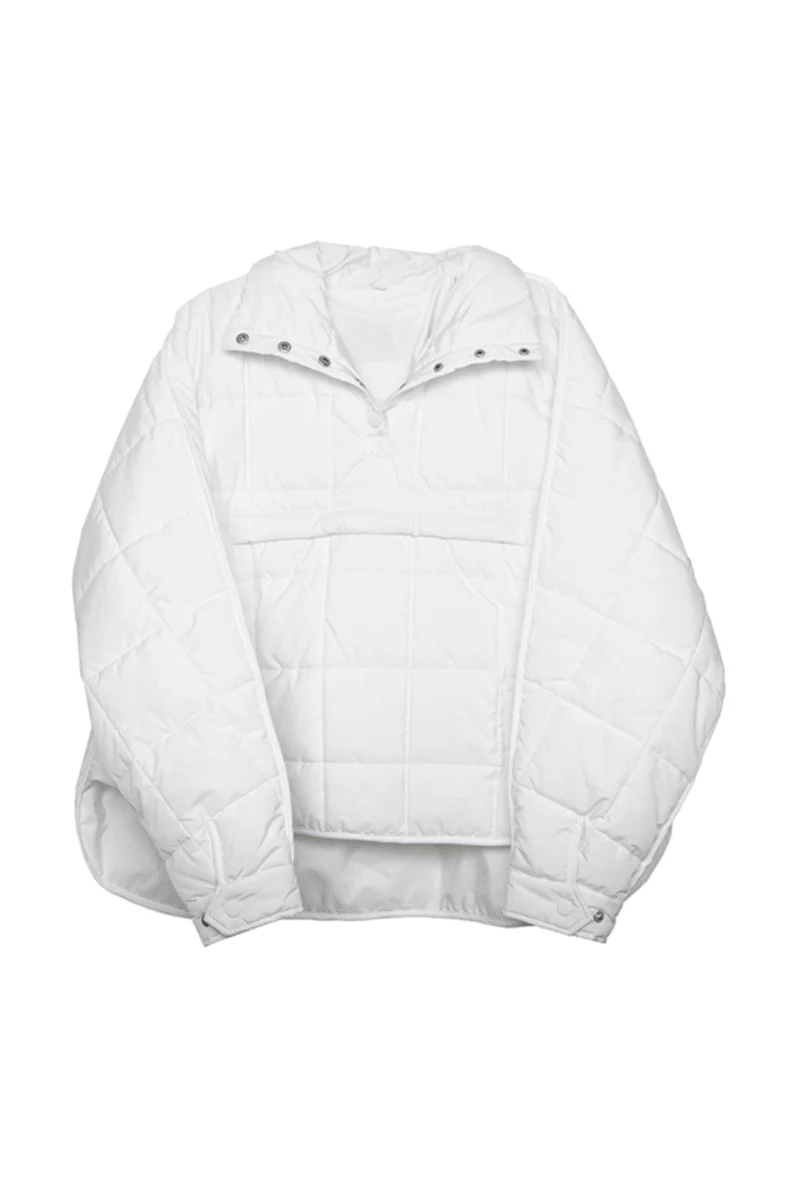 White Puffer Pullover Jacket - Image 2