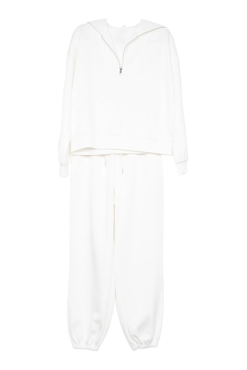 White Relaxed Fit Lounge Set - Image 3