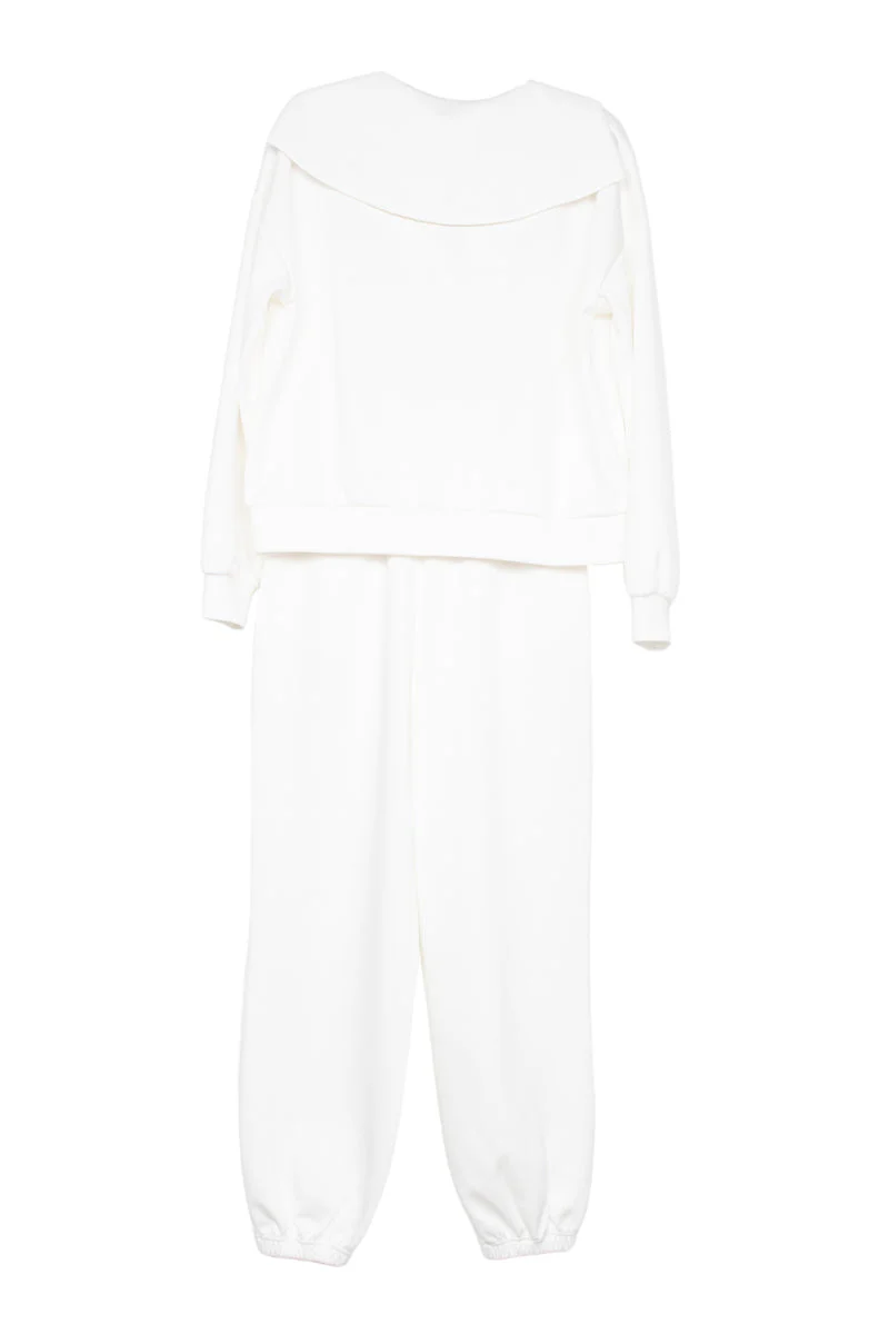 White Relaxed Fit Lounge Set - Image 4