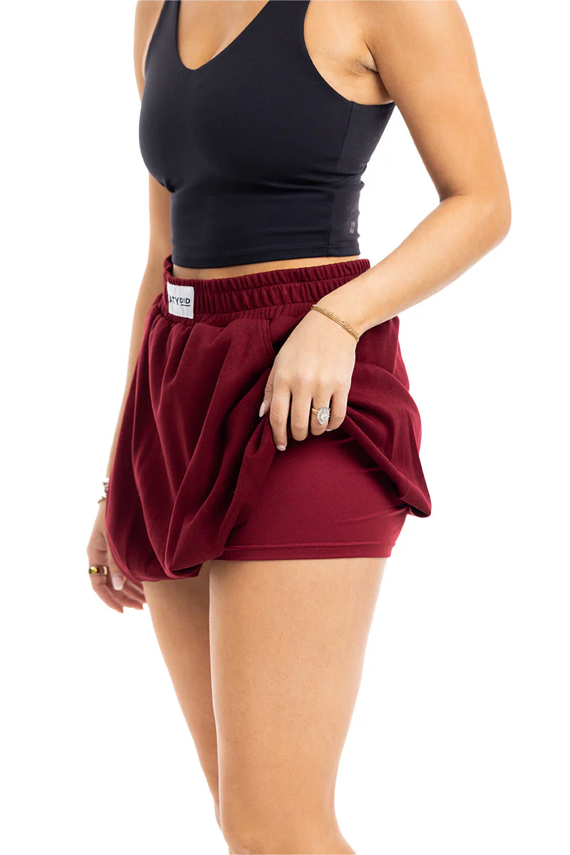 Wine Bubble Skirt Skort - Image 4