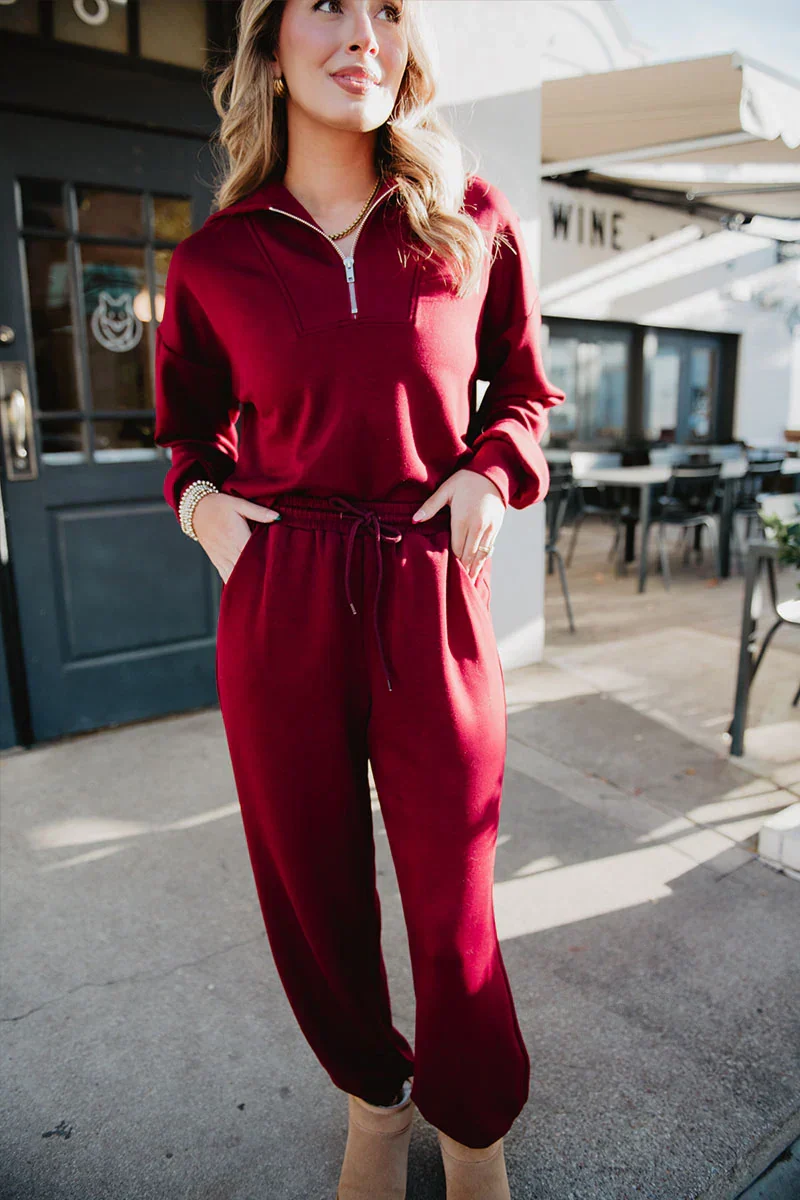Wine Pants Two-Piece Set - Image 2
