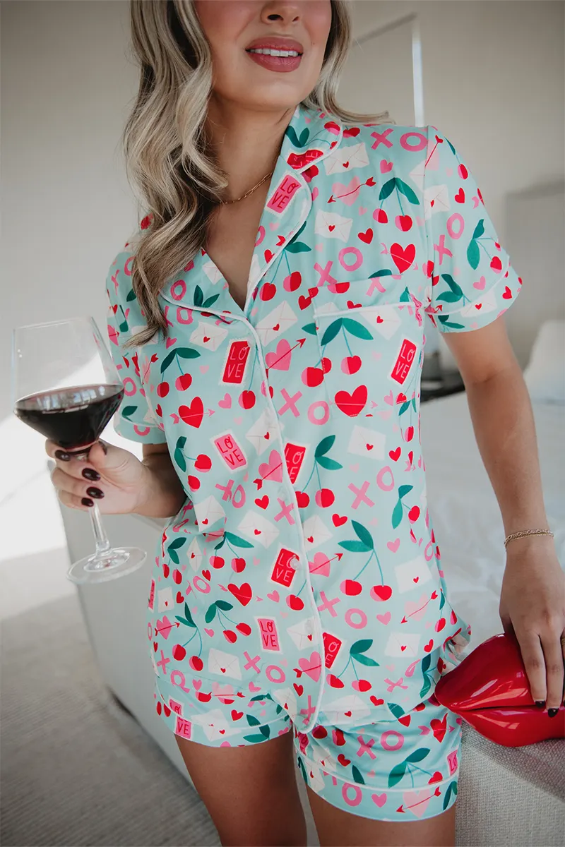 XO Cherries Valentine's Day Pajamas