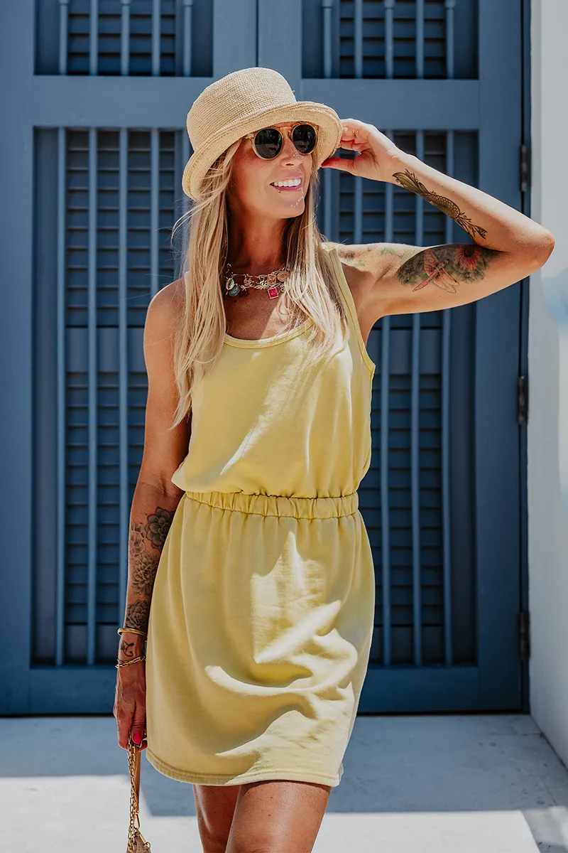 Yellow Mini Dress for Women - Image 2